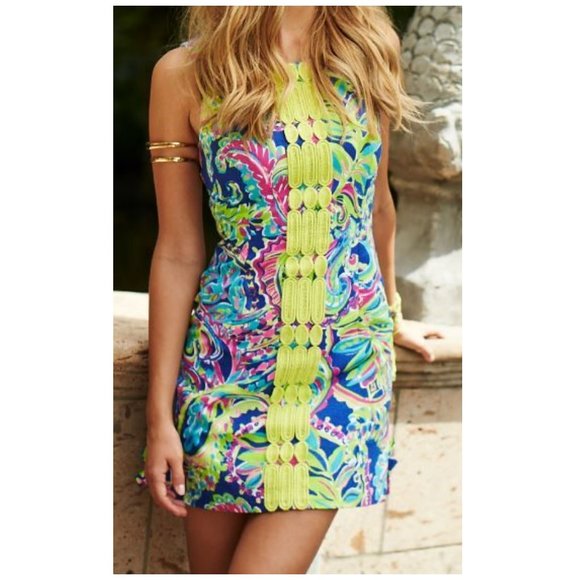 Lilly Pulitzer Dresses & Skirts - Lilly Pulitzer Delia Dress Tucan Play crochet lace